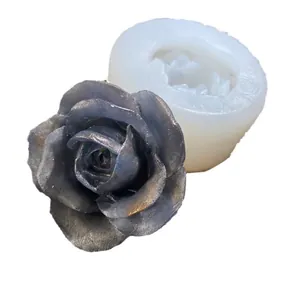 Translucent silicone rose flower mold for DIY resin, gypsum, and candle making crafts