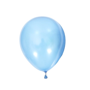 Single premium blue glossy latex balloon for wedding and party arch decoration on white back
