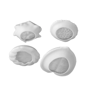 Leaf and flower petal shaped silicone resin molds for DIY tray crafts set of 4