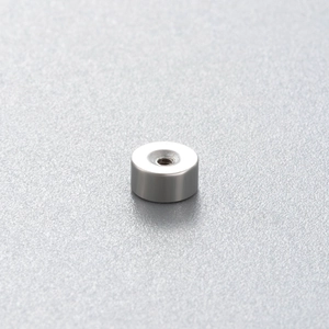 Polished stainless steel geometric stud earring base with circular screw back cap