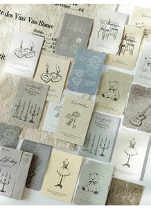 Detailed macro shot of vintage aesthetic paper stickers with artistic textures