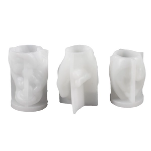 Lot de 3 moules en silicone 3D en forme humaine pour bougies et savon faits maison