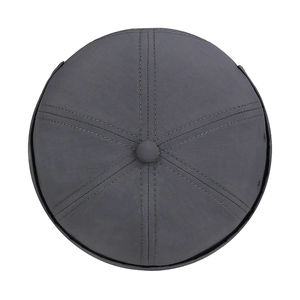 Deep charcoal grey quick-dry breathable dock cap featuring 6-panel dome and top button