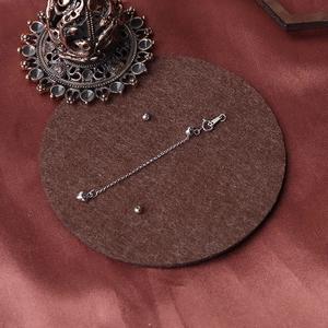 S925 sterling silver heart adjustable chain extender for pearl necklace with spring clasp
