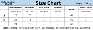Detailed size guide table for cotton buttoned top showing bust and length measurements