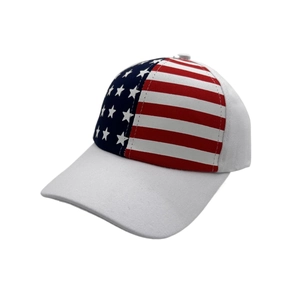 Star-patterned American flag baseball cap for sun protection in classic red white and blue