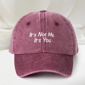 Casquette de baseball en coton délavé violet avec inscription It's Not Me, It's You