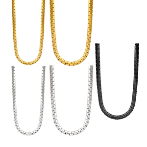 Classic stainless steel Cuban and snake chains for men and women in gold and silver finish