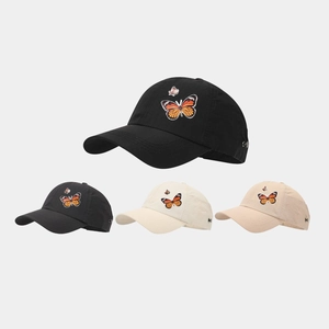 Quick-dry butterfly embroidered baseball caps for women in four trendy colors