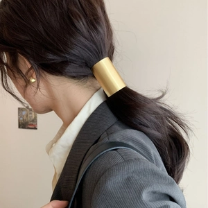 Minimalist Metal Ponytail Hook Hair Clip Alloy Smooth Matte Elegant Commuter Hair Accessory For Women
