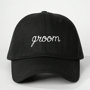 Bride Groom Embroidered Polyester Baseball Cap Adjustable Sun Protection Outdoor Wedding Party Accessories