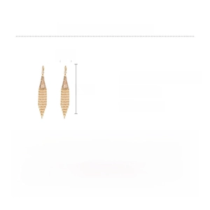 Tableau des tailles détaillé des boucles d'oreilles pompons dorées en cuivre et zircon