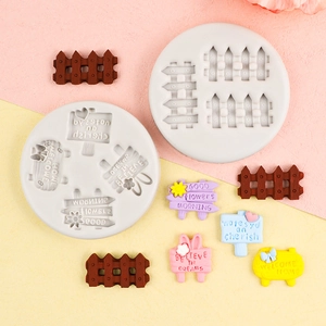 Stampo In Silicone Per Segnale Stradale E Recinto Fondente Cioccolato Decorazione Torte Fai Da Te Argilla