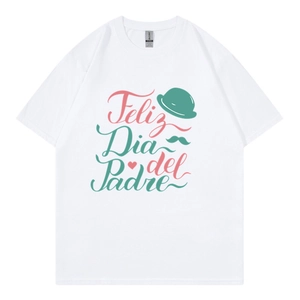 Men T-Shirt Cotton Short Sleeve Round Neck Fathers Day Gift Casual Printed Graphic Tee