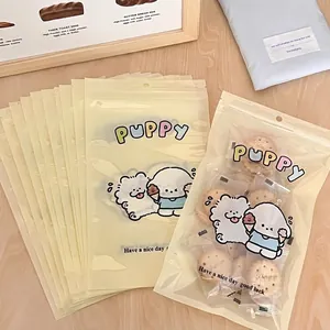 Cute puppy cartoon resealable bags for snacks and cookies with Puppy illustration