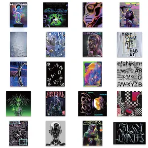 Harajuku acid style stickers with cyberpunk Y2K graffiti for motorcycles and luggage decor
