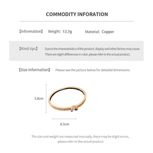 Detailed size specifications for the 18K gold plated oval bangle with diamond accents