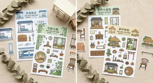 My Cottage series isometric 2.5D creative scene stickers for DIY scrapbooking decor