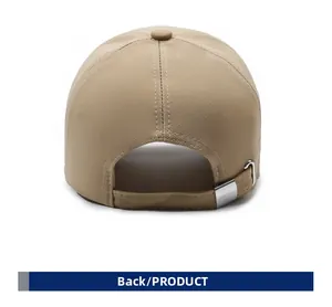 Vista posteriore del cappellino kaki in twill con fibbia metallica di regolazione fine