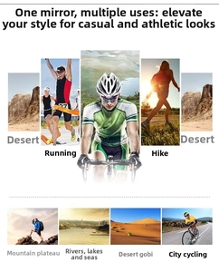 Versatile sports sunglasses for cycling, running, and hiking in various outdoor terrains