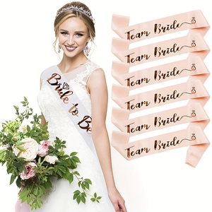 Bride To Be Team Bride Satin Sashes Bachelorette Party Decorations Wedding Bridal Shower Hen Do Celebration Accessories