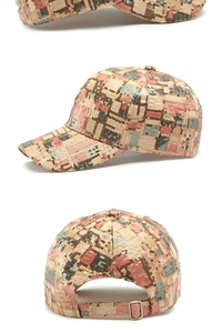 Detail view of colorful sequins on baseball cap showing the metal adjustment buckle