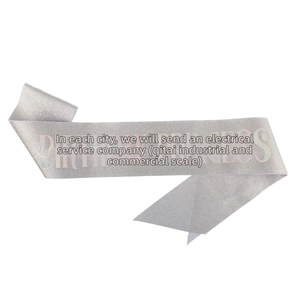 Detail of silver glitter birthday princess sash with bold printed lettering