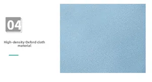 Detail of high-density light blue Oxford cloth texture for portable first aid kit