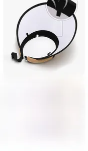Detail view of the detachable windbreak rope hook on an outdoor sun visor hat