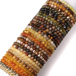 Elastic beaded bracelets featuring 8mm natural gemstones including agate and tiger eye stone