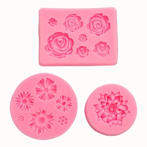 Flower Silicone Molds Rose Daisy Pattern Food Grade For Fondant Cake Decoration Baking Chocolate Soap Crafting DIY