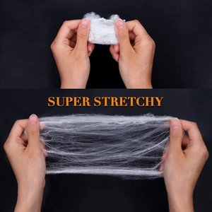 Halloween super stretchy white spider web decoration for spooky party props