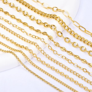 Stainless Steel Jewelry Chain For DIY Necklace Bracelet Making Findings Gold Silver Color Link Chain Accessories For Men Women