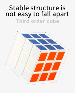 Detailed diagram of the internal stable structure for a smooth 3x3 speed cube puzzle