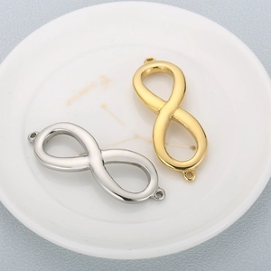 Infinity Symbol Pendants Stainless Steel Polished Connectors For DIY Jewelry Making Bracelets Necklaces Fashionable Accessories