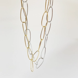 Minimalist 925 Sterling Silver Paperclip Chain Necklace For Women Geometric Oval Link Choker Jewelry