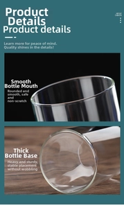 Detailed macro view of the smooth rim and thickened base of the clear glass hydroponic vase