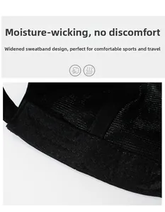 Détail de l'intérieur de la casquette avec bandeau absorbant et doublure en maille