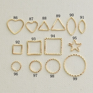 Vergoldete geometrische Anhänger inkl. Herz, Stern und Kreis für DIY-Schmuckherstellung