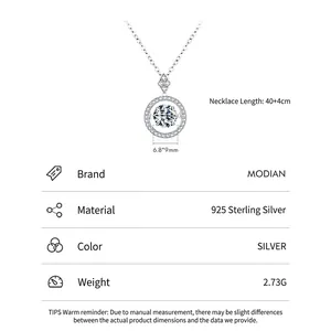 Minimalist 925 sterling silver necklace with a delicate dangling zircon pendant