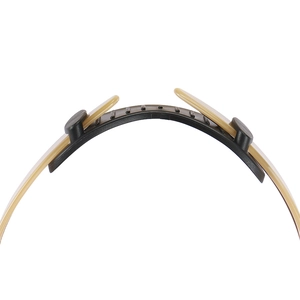 Serre-tête ajustable en acétate avec bande en plastique noir et clips coulissants kaki