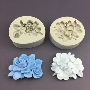 Flower Silicone Mold Gardenia Frangipani Shape For Fondant Chocolate Cake Resin Plaster DIY Baking