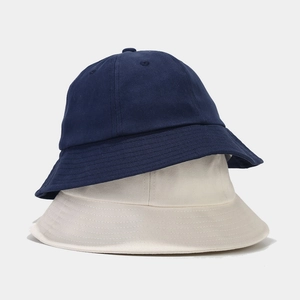 Bobs minimalistes en toile de coton bleu marine et beige pour hommes et femmes