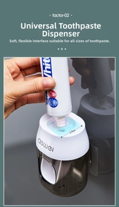 Detail of automatic toothpaste dispenser with 1cm inlet diameter and 3.9cm top mount