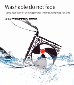 Washable baby cloth book with heat transfer printing and high-contrast patterns