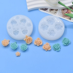 Rose Flower Silicone Mold 3D DIY Floral Design For Cake Fondant Chocolate Resin Craft Baking Decoration Soft Reusable