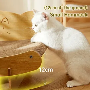 Canapé griffoir pour chat avec cadre en bois et planche en sisal haute densité