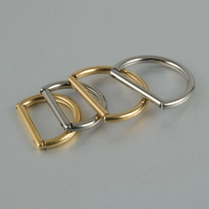 Polished titanium D-shaped piercing rings in gold and silver finish for nose and ears