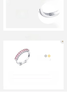 Detail view of 925 sterling silver ring showing 1.8mm band width and pink zircon setting