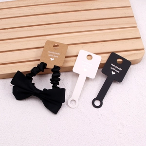 Handmade With Love Cardboard Jewelry Display Cards Foldable Self Adhesive Packaging Tags For Hair Accessories Rings Tags